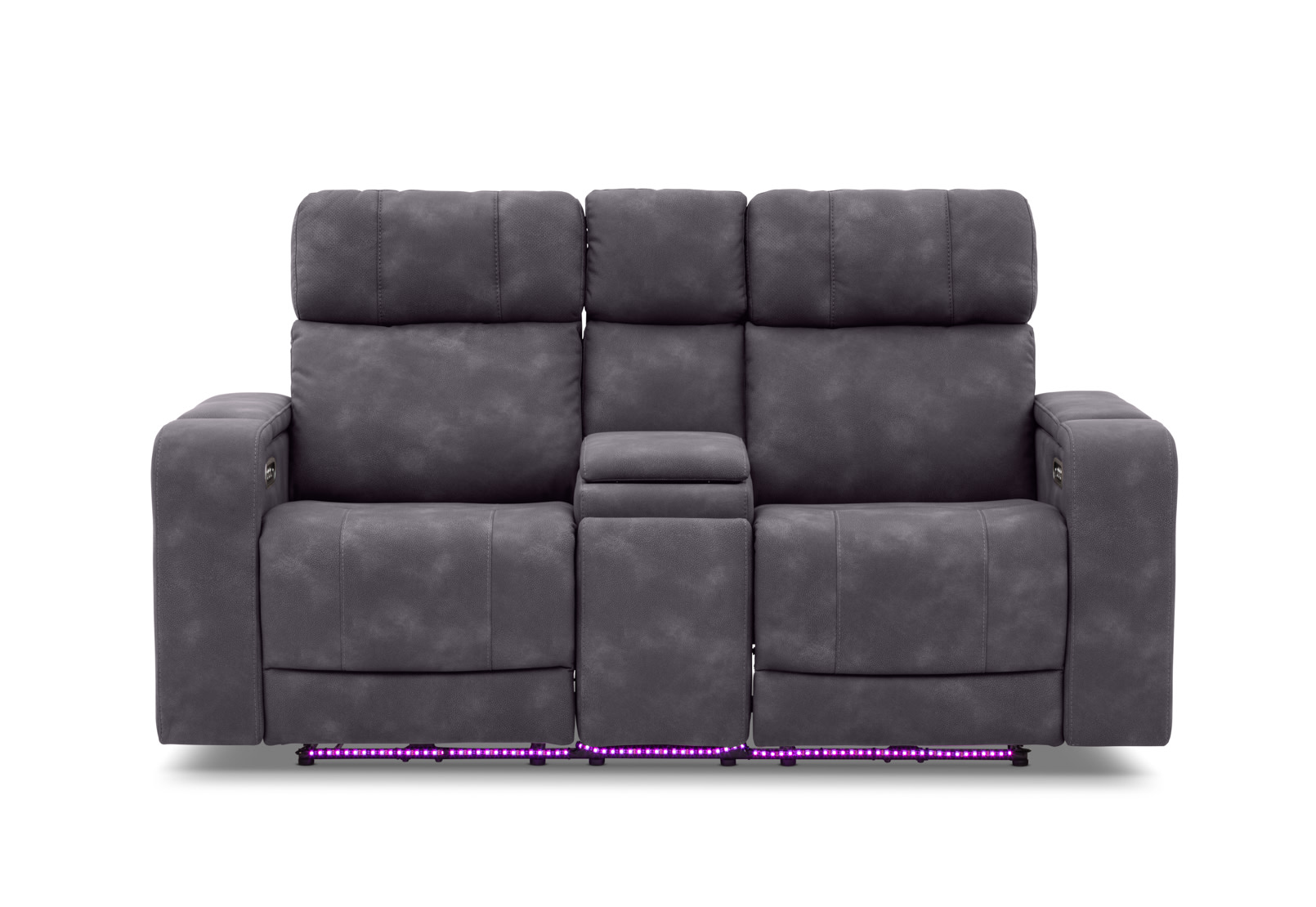 LAS VEGAS FABRIC Media 2 Seater Electric Recliner with Console – image 7 of 33
