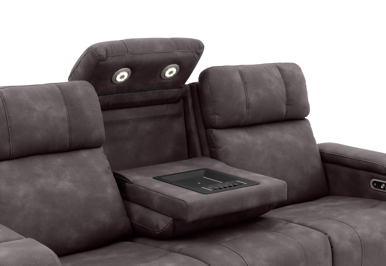 LAS VEGAS FABRIC Media 3 Seater Electric Recliner with Drop Down Table – image 29 of 40