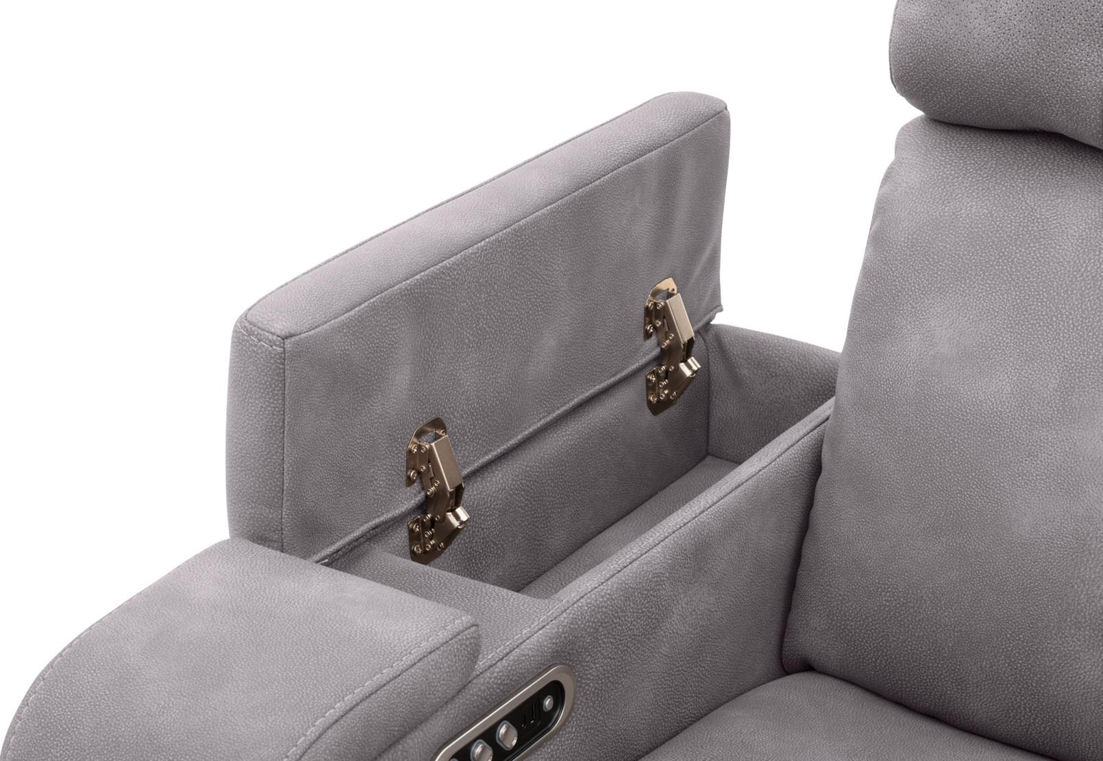LAS VEGAS FABRIC Media Electric Recliner – image 24 of 28