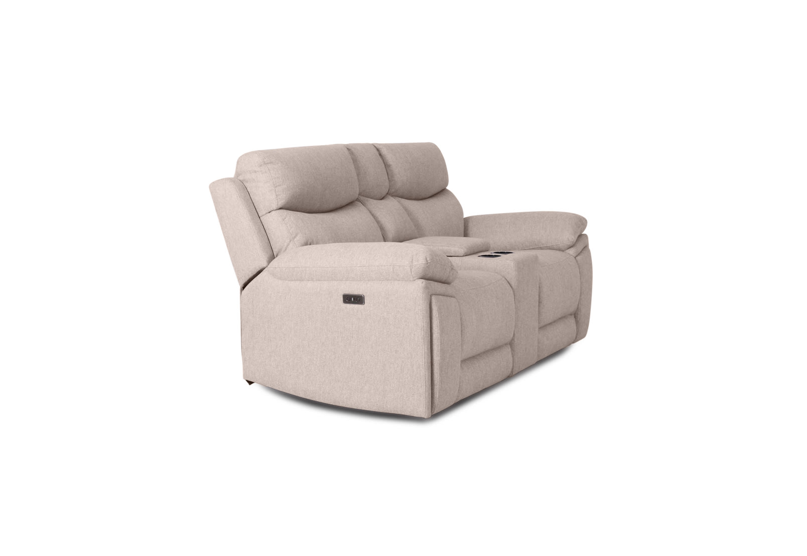 BRAVORA FABRIC 2 Seater with Inbuilt Electric Recliners and Console – image 4 of 7