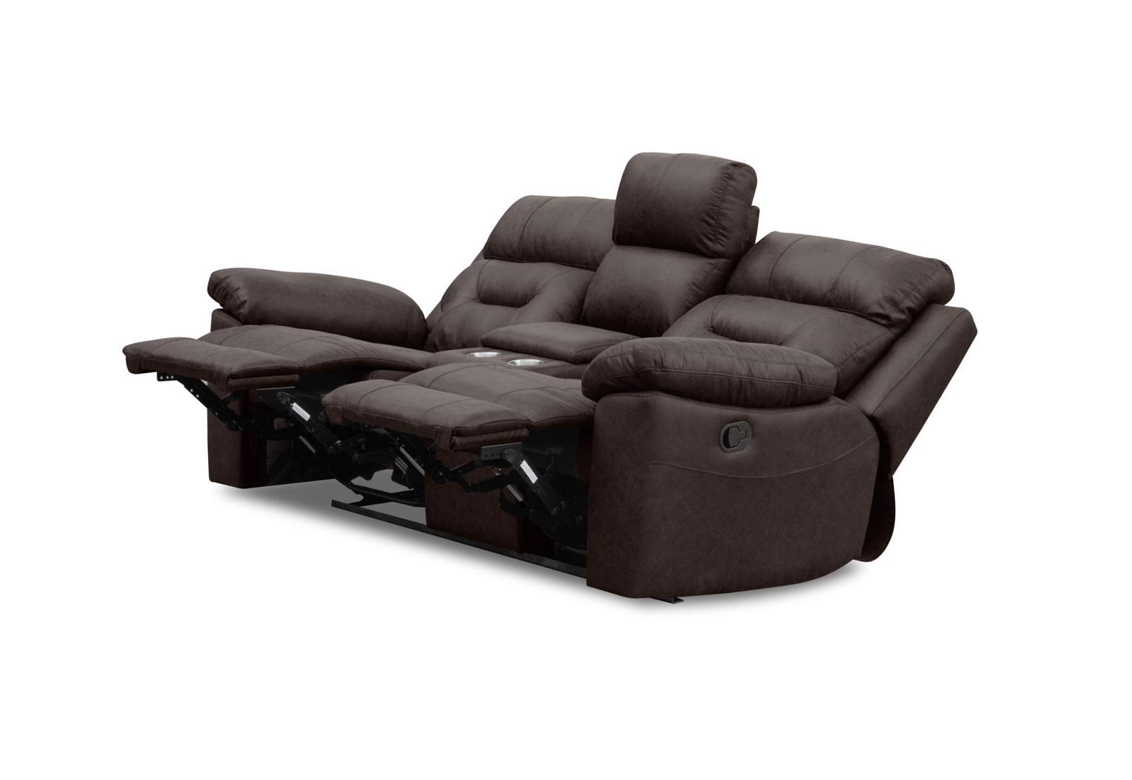 KESWICK FABRIC 2 Seater Manual Recliner with Console – image 8 of 26