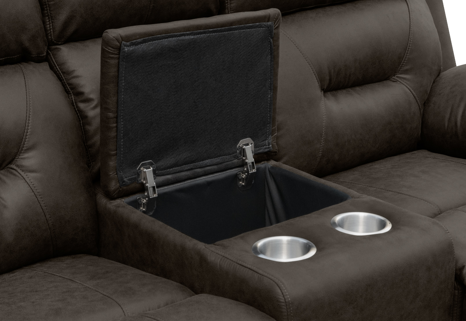 KESWICK FABRIC 2 Seater Manual Recliner with Console – image 12 of 26