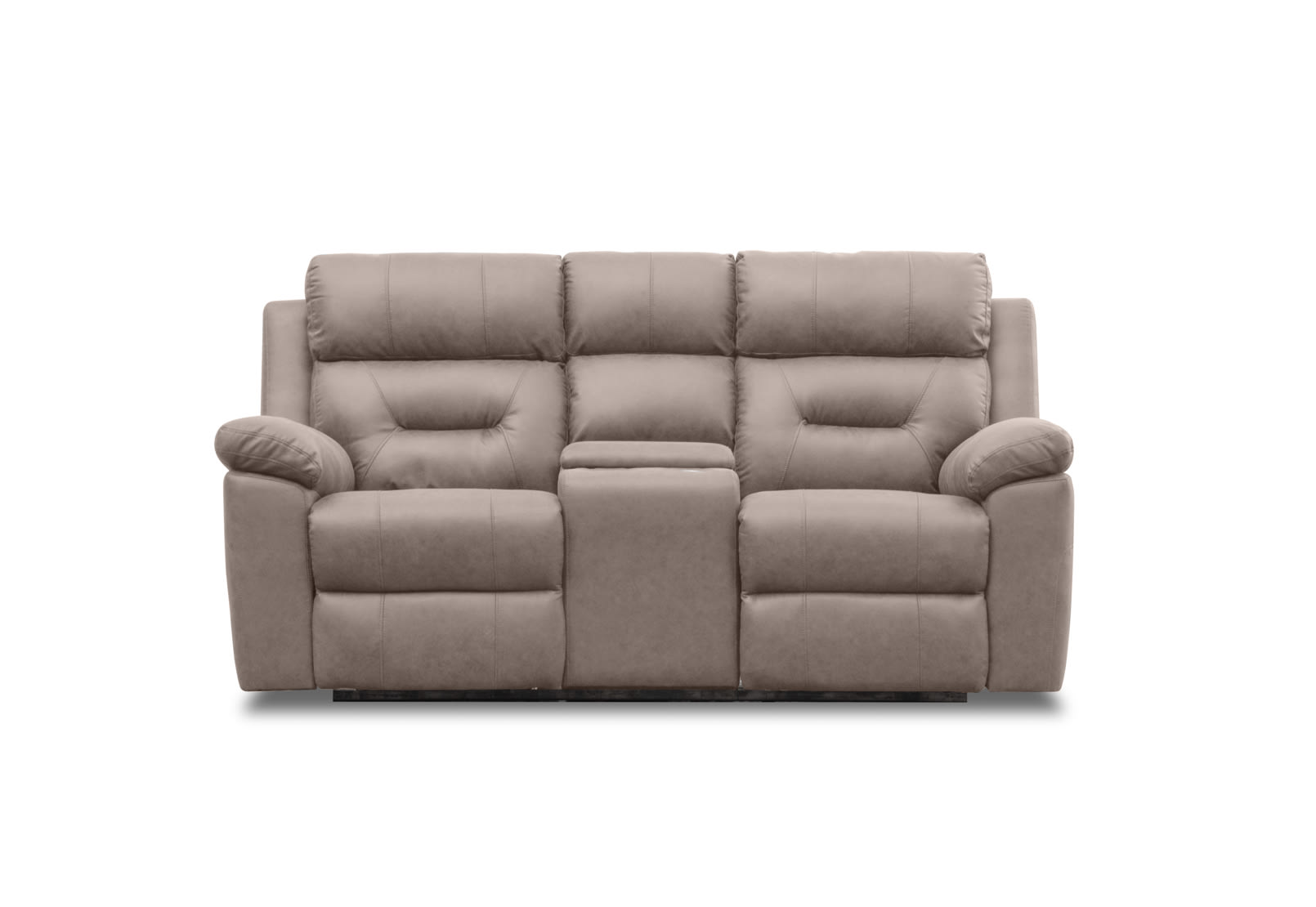 KESWICK FABRIC 2 Seater Manual Recliner with Console – image 1 of 9
