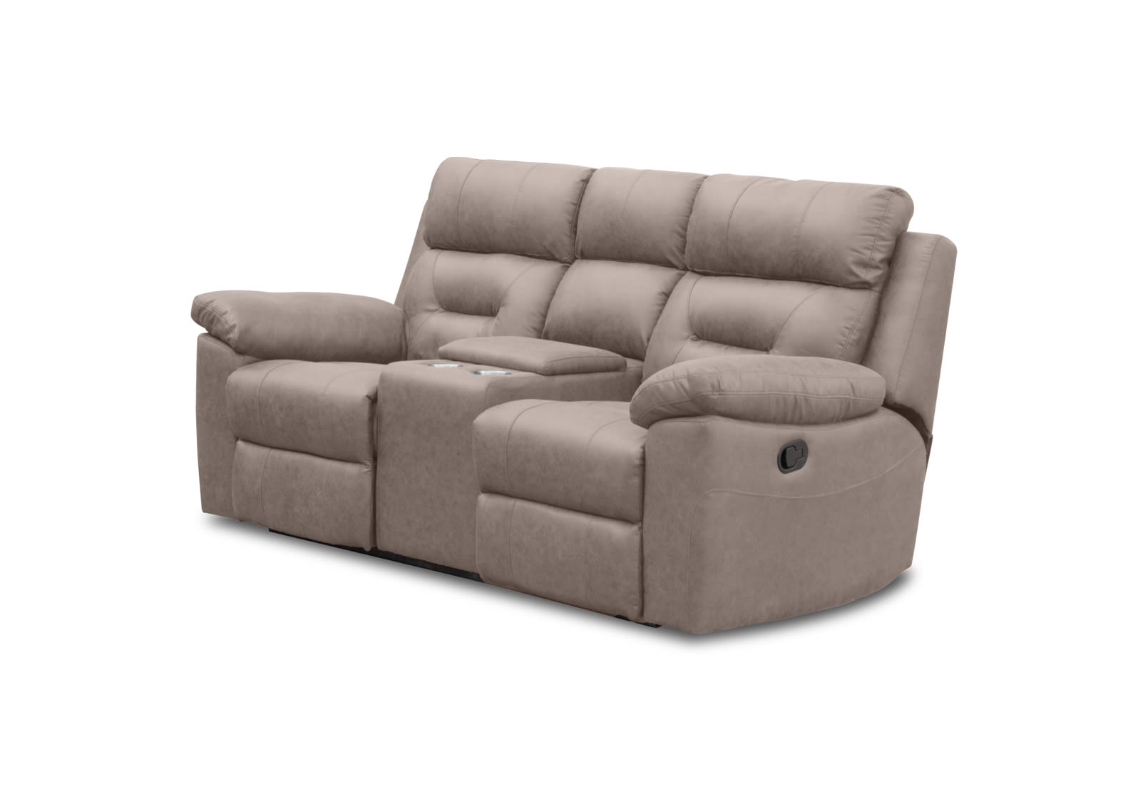 KESWICK FABRIC 2 Seater Manual Recliner with Console – image 2 of 9