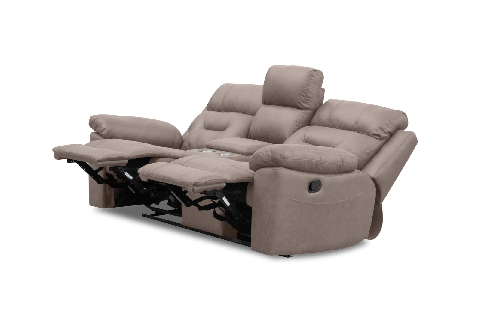 KESWICK FABRIC 2 Seater Manual Recliner with Console – image 3 of 9