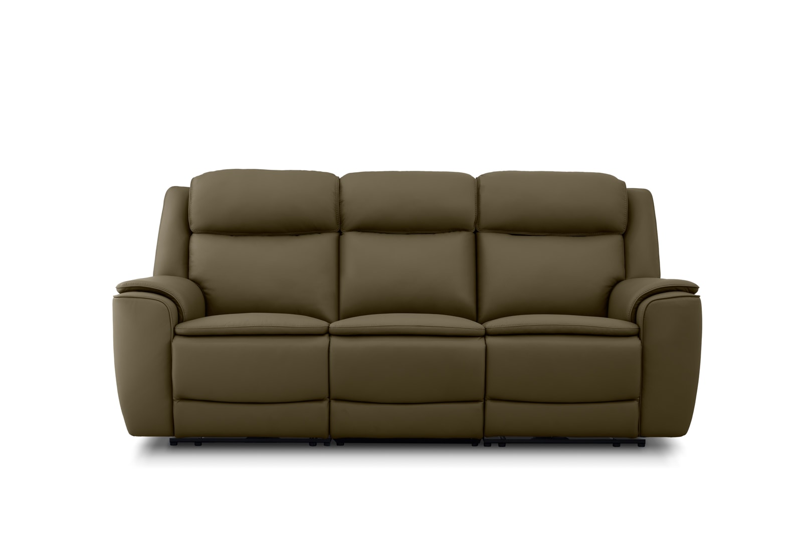 GLUSMAN LEATHER 3 Seater Sofa Electric Recliner with Drop-Down Table – image 1 of 9