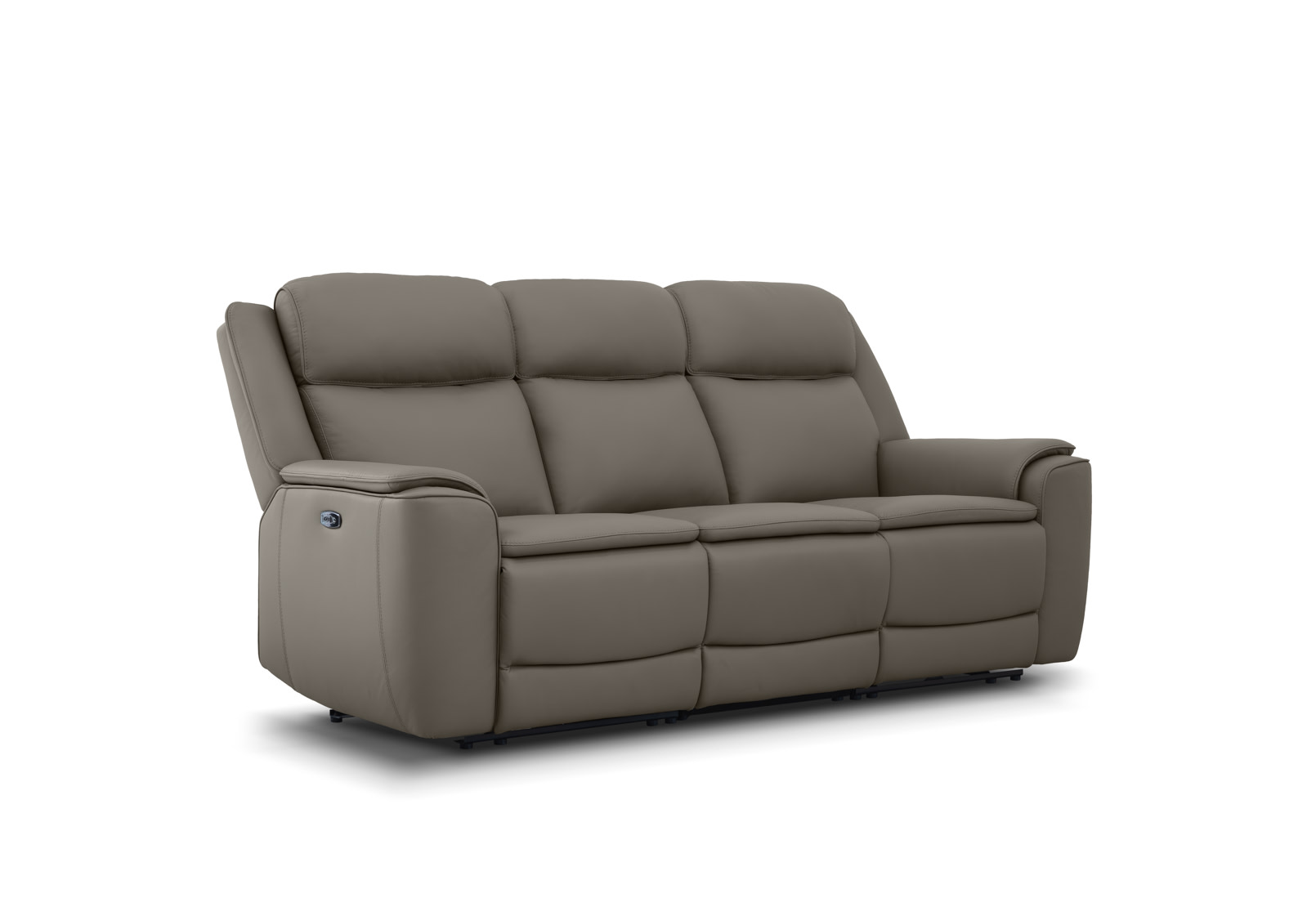 GLUSMAN LEATHER 3 Seater Sofa Electric Recliner with Drop-Down Table – image 3 of 13