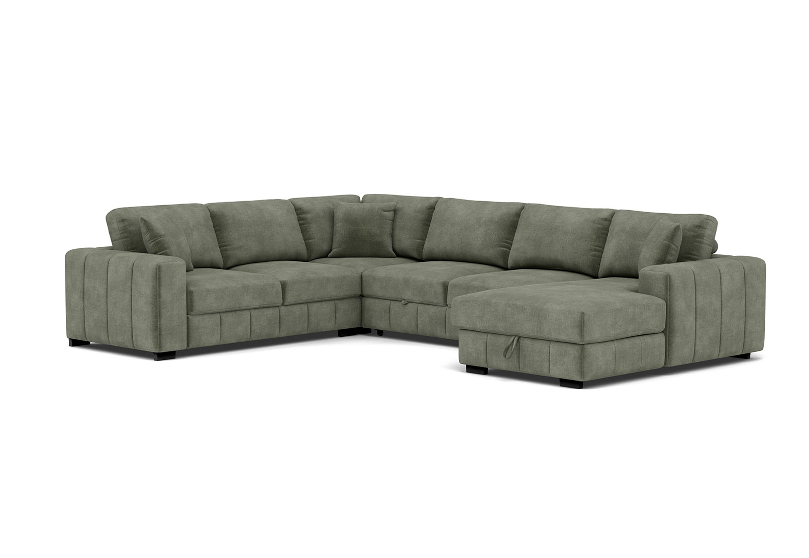 ANWEN FABRIC RHF Corner Chaise with Sofa Bed – image 3 of 6