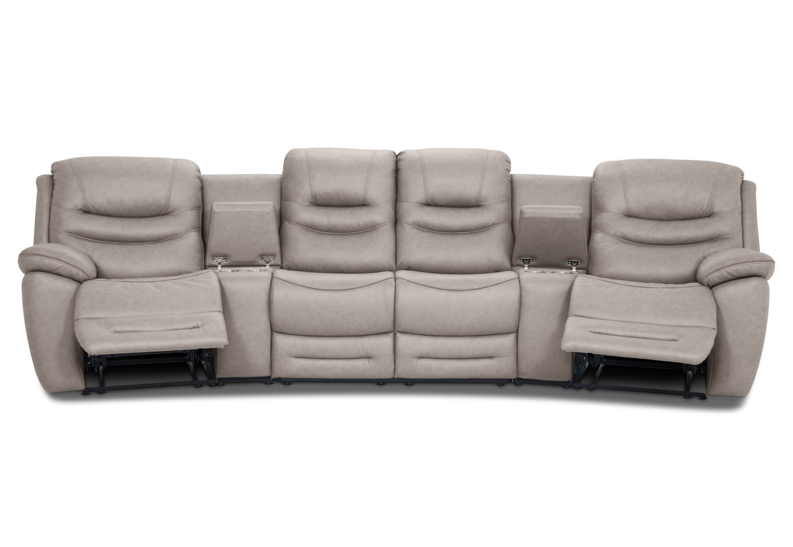 FEDERER FABRIC 4 Seater Theatre Suite with Manual Recliners and Console – image 2 of 9