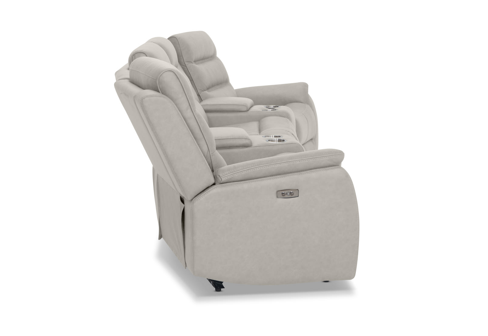 NADAL FABRIC 4 Seater Theatre Suite with 2 Inbuilt Electric Recliners and Console – image 6 of 11