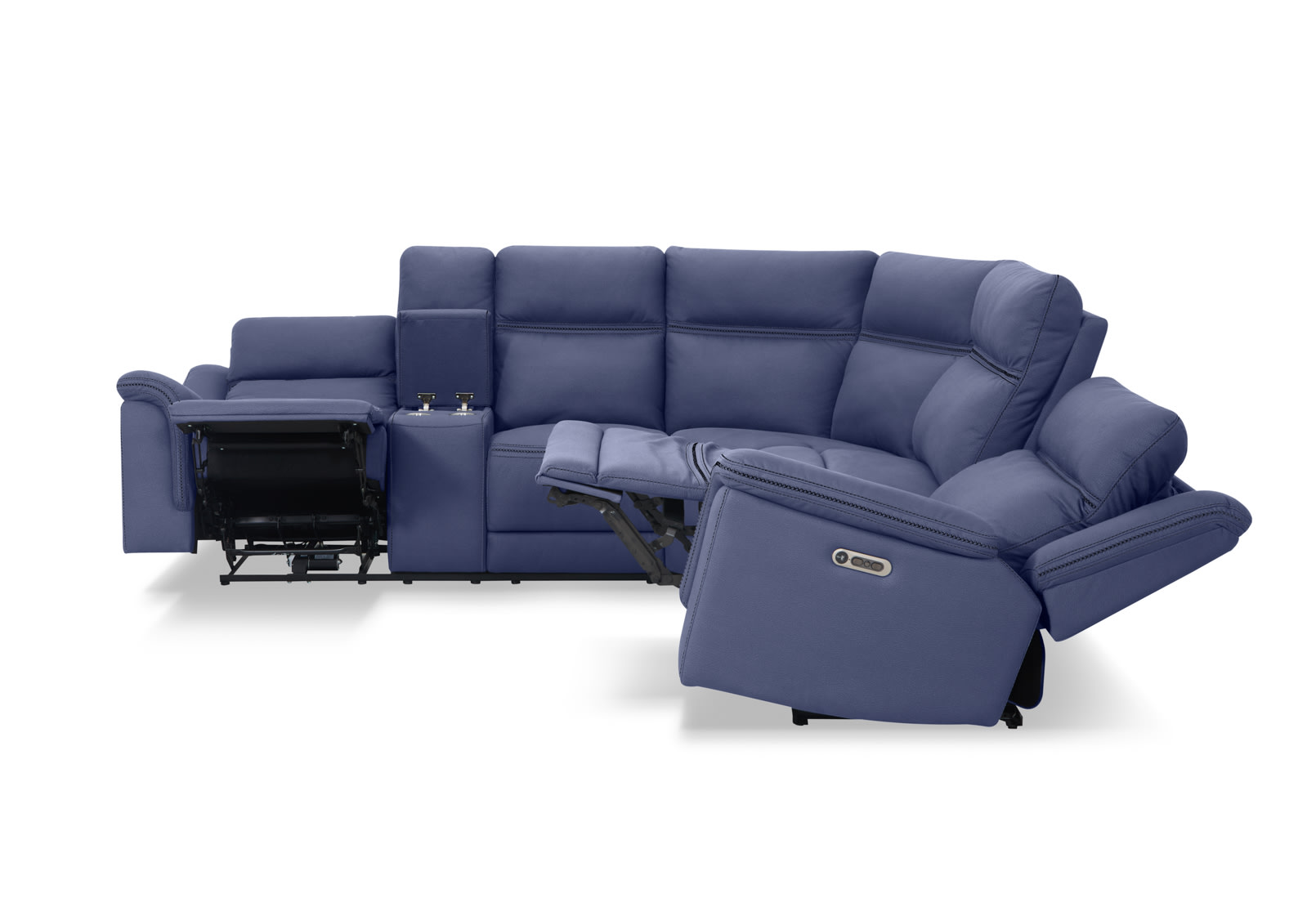 WOLFGANG FABRIC Corner Lounge with Electric Recliners and Console – image 9 of 12