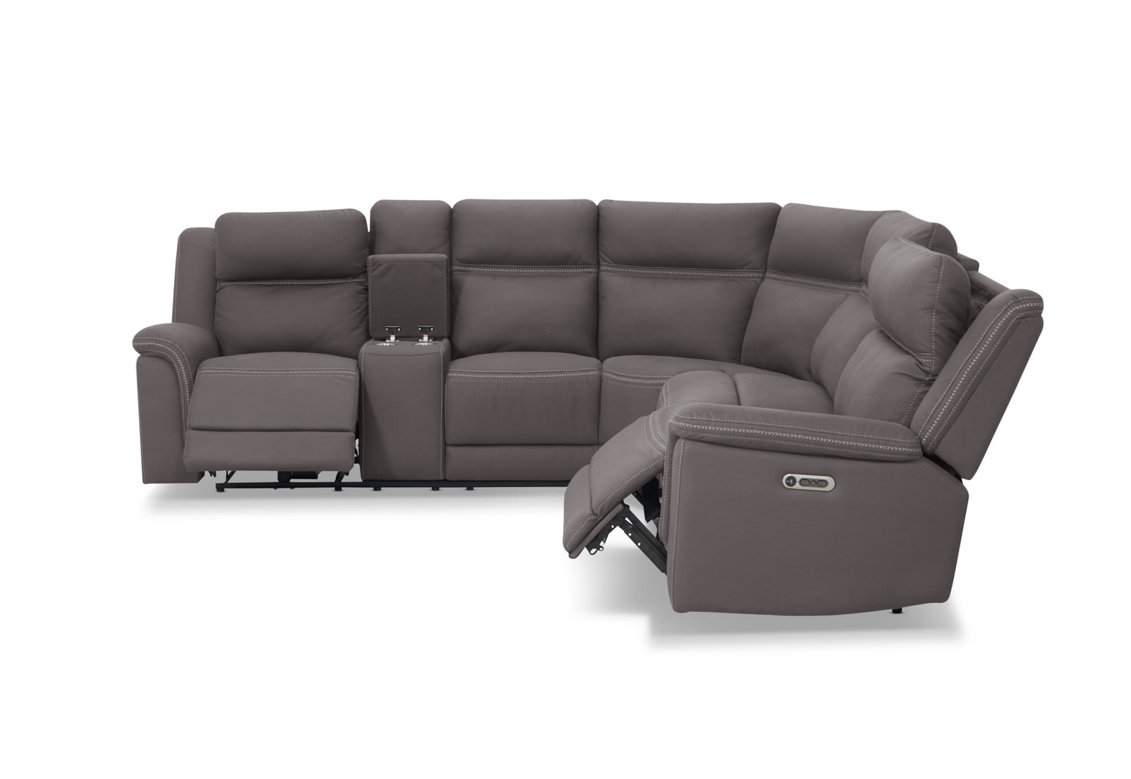 WOLFGANG FABRIC Corner Lounge with Electric Recliners and Console – image 8 of 12