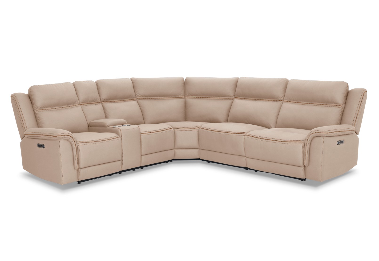 WOLFGANG FABRIC Corner Lounge with Electric Recliners and Console – image 1 of 12