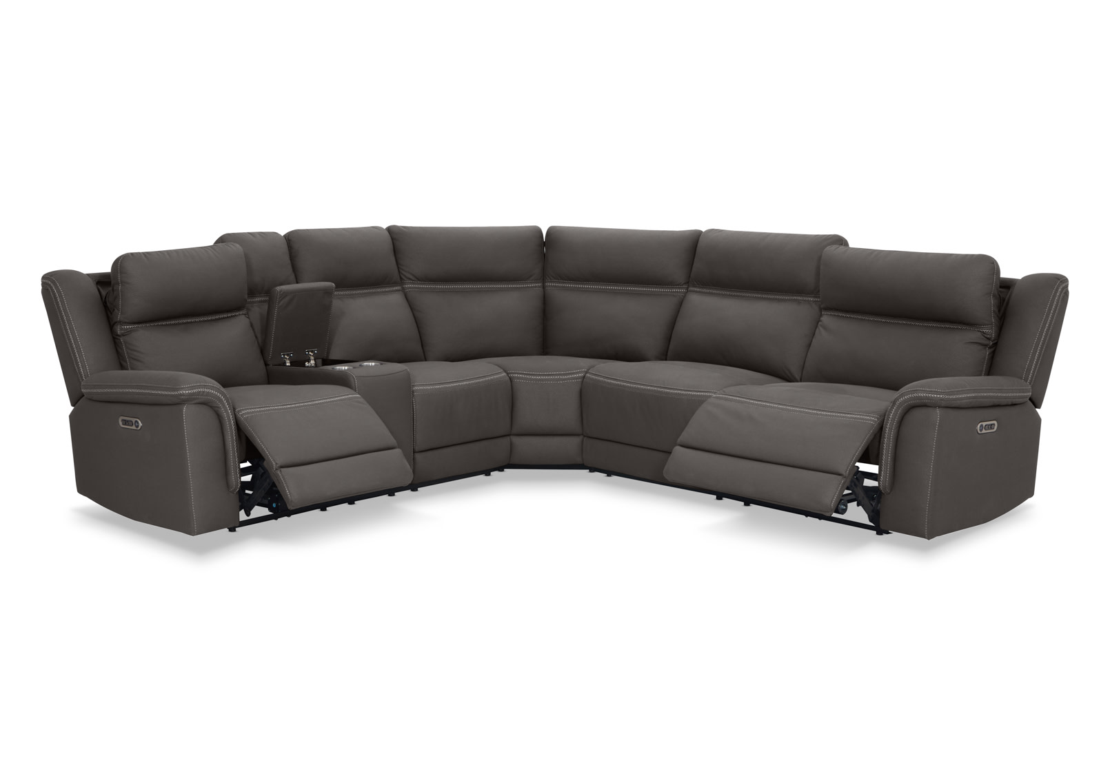 WOLFGANG FABRIC Corner Lounge with Electric Recliners and Console – image 2 of 12