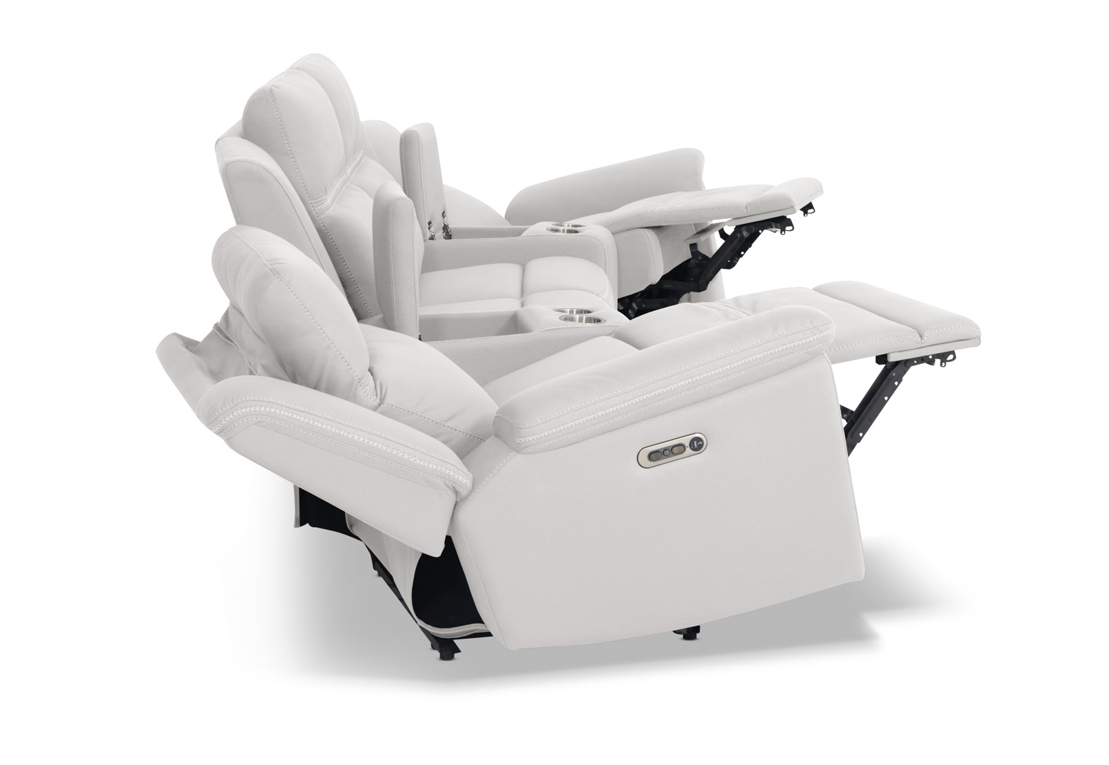 WOLFGANG FABRIC 4 Seater Theatre Suite with Electric Recliners and Console – image 8 of 10