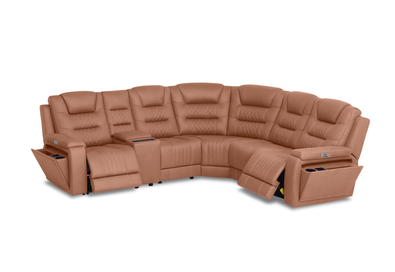 AGASSI FABRIC 5 Seater Corner Lounge with 1 Console – image 2 of 6