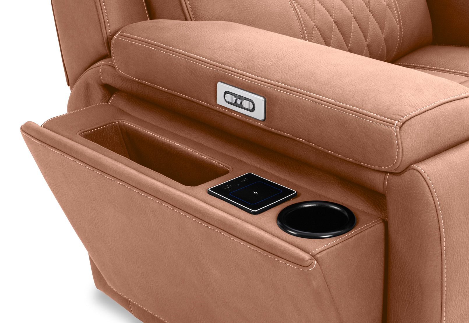 AGASSI FABRIC 5 Seater Corner Lounge with 1 Console – image 3 of 6