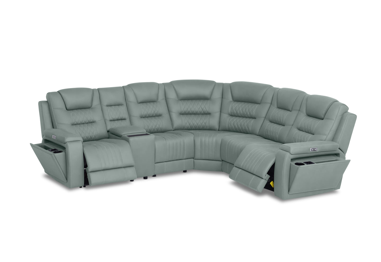 AGASSI FABRIC 5 Seater Corner Lounge with 1 Console – image 2 of 6