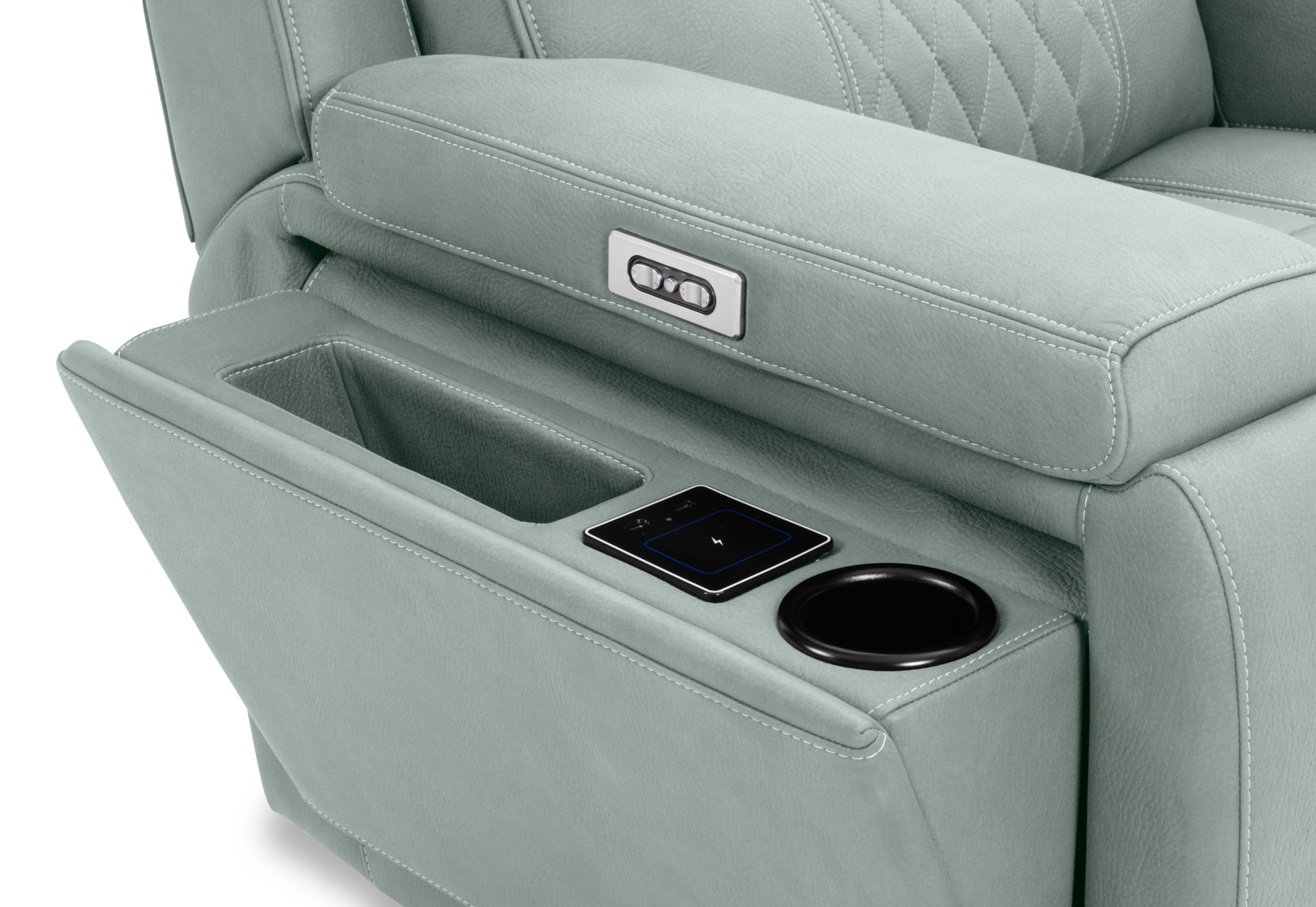 AGASSI FABRIC 5 Seater Corner Lounge with 1 Console – image 3 of 6
