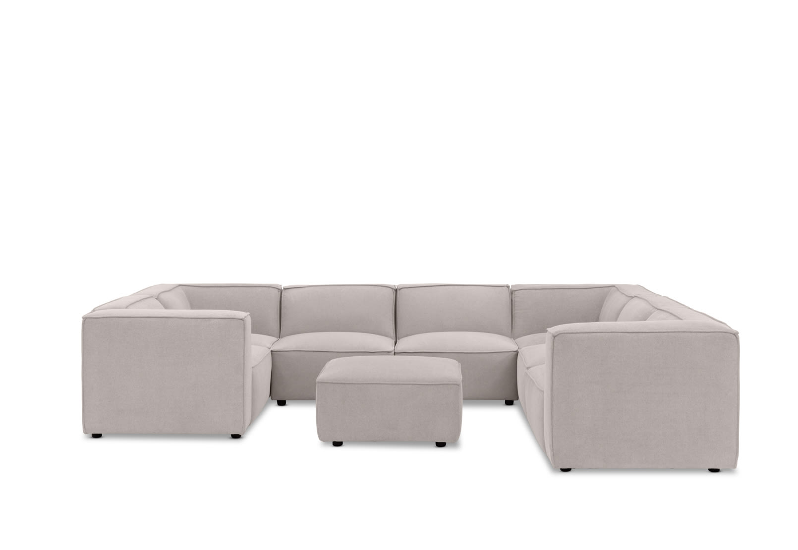 PHENORA FABRIC 7 Seater Corner Lounge with Ottoman – image 3 of 14