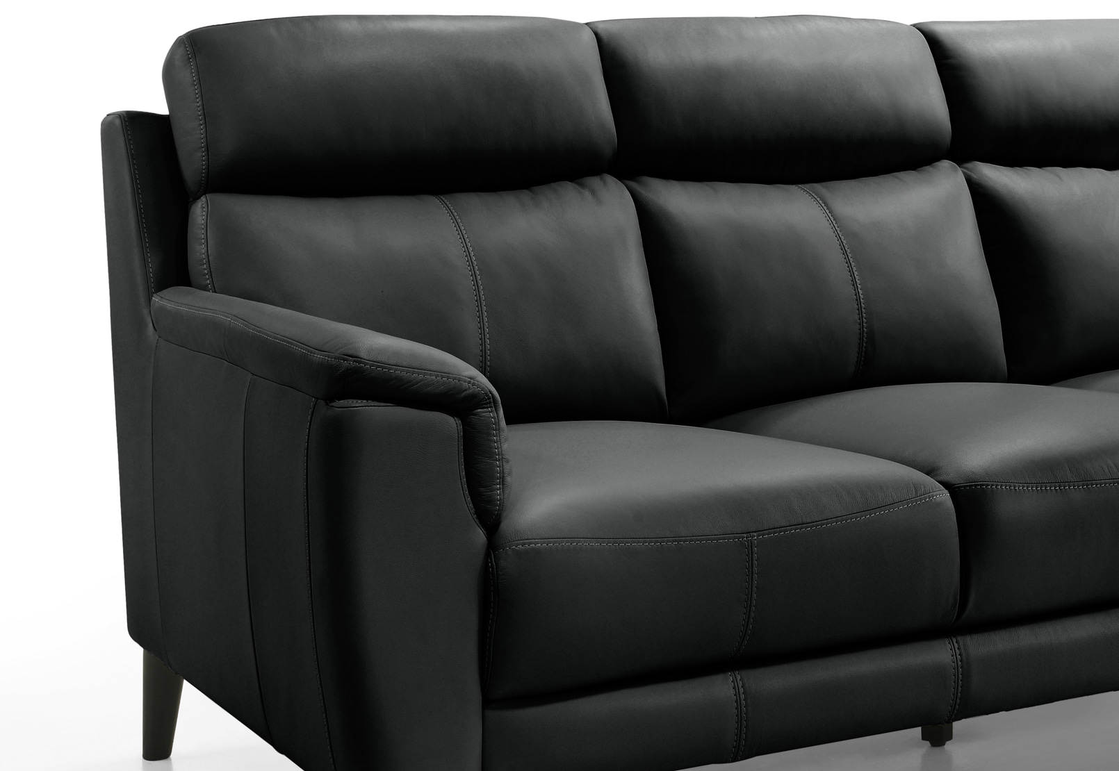 CHAFFEE LEATHER 3 Seater Sofa – image 3 of 4