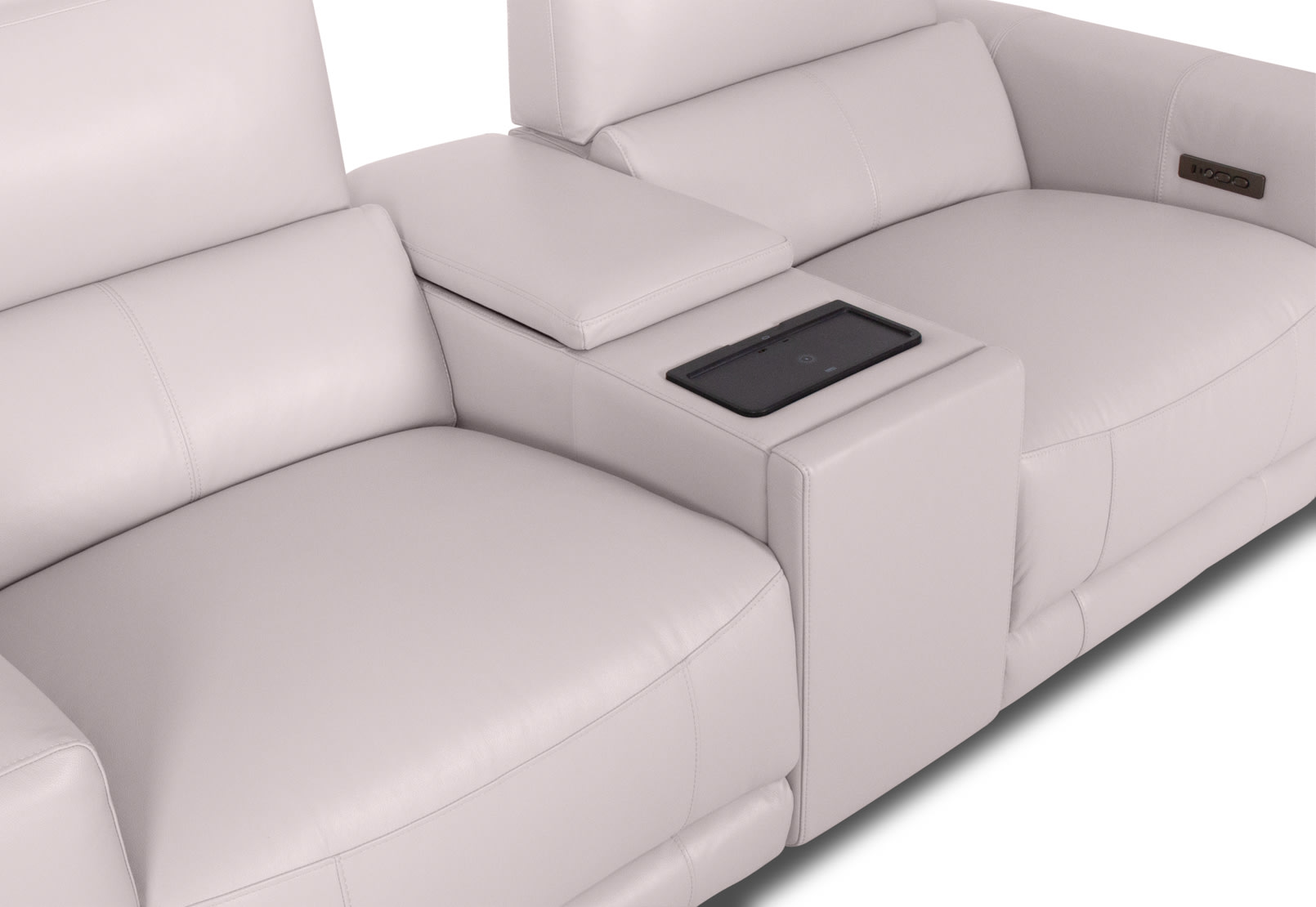 CHICAGO LEATHER 2 Seater Electric Recliner with 1 Console – image 8 of 10