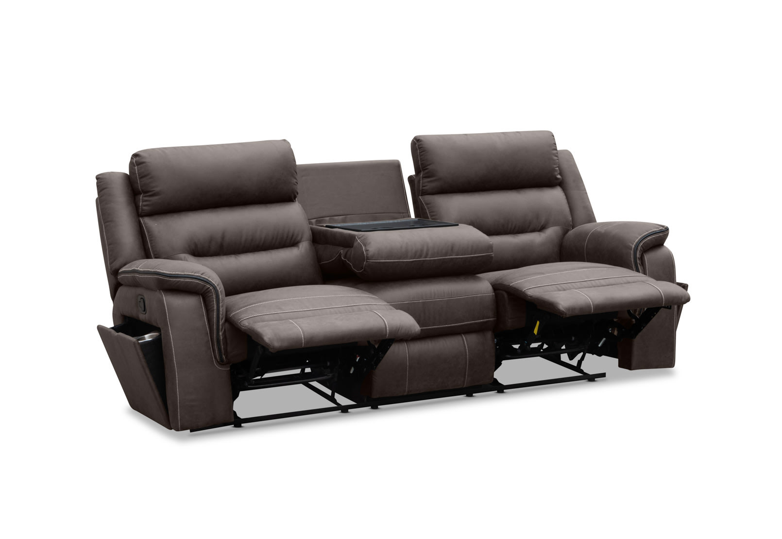 BANBURY FABRIC 3 Seater Manual Recliner with Drop Down Table – image 5 of 14