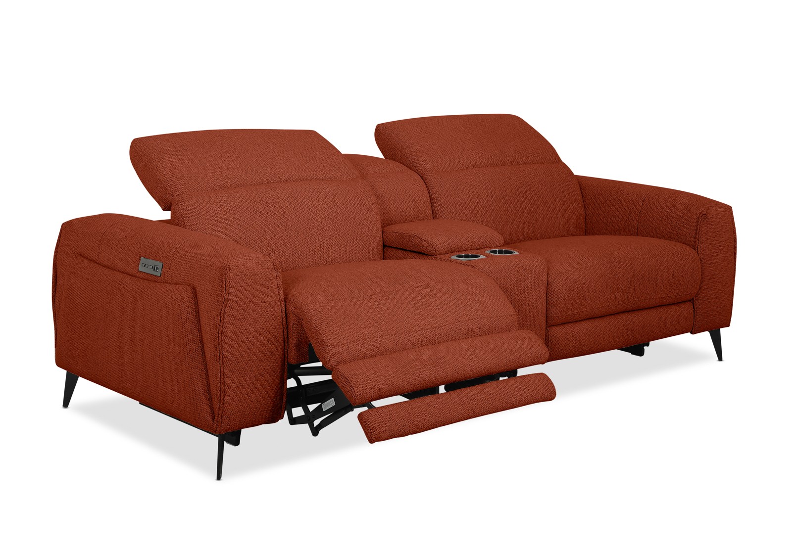LORENZA FABRIC 2.5 Seater Electric Recliners with Console – image 4 of 8