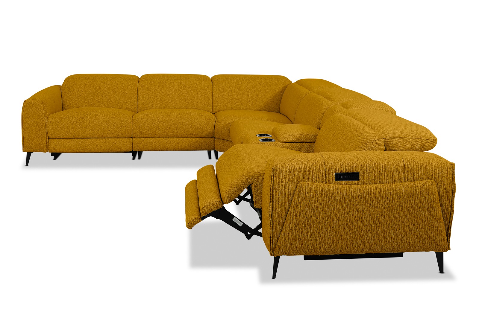 LORENZA FABRIC 5S Cnr Lounge with 2 Inbuilt ER and Cns – image 3 of 6