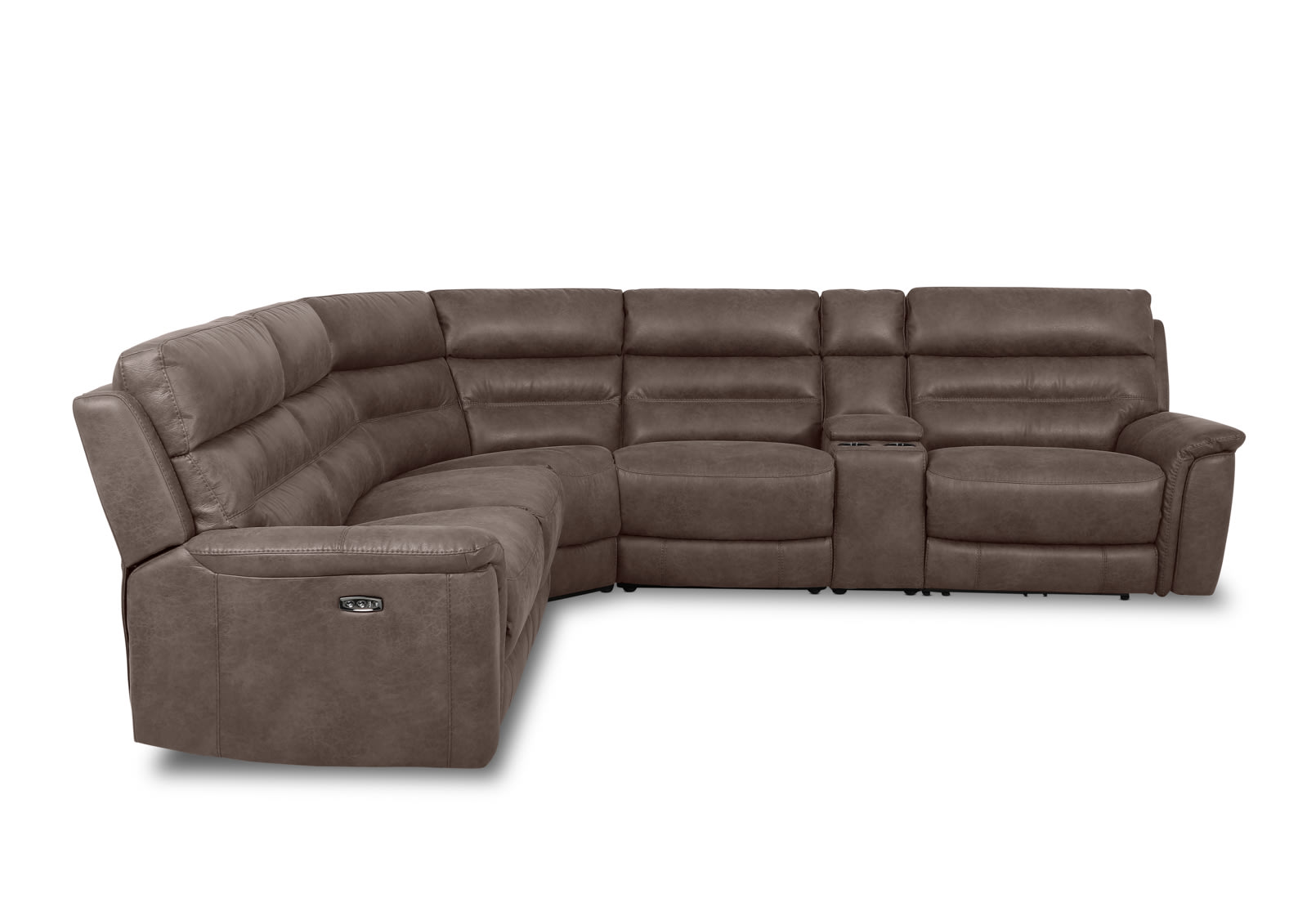 FOXTON FABRIC 5 Seater Corner Lounge Electric Recliners and Console – image 4 of 9