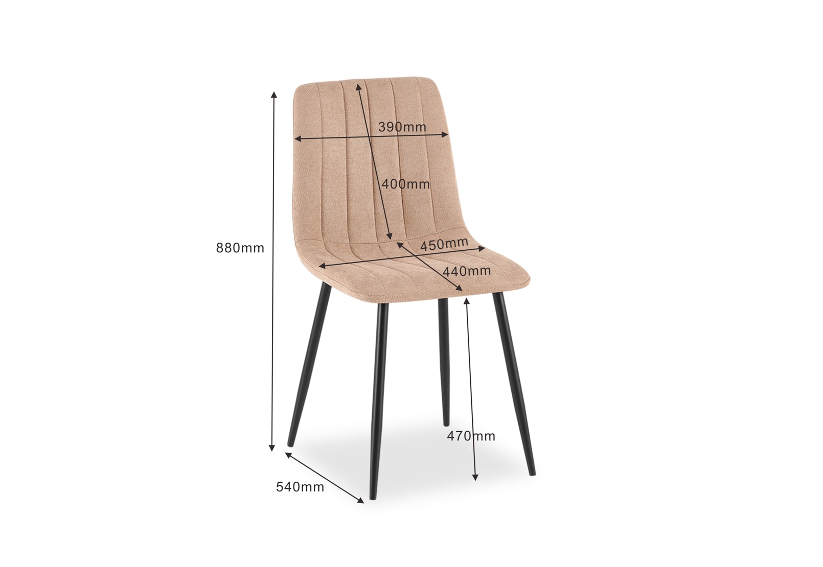 VITERBO Set of 2 Dining Chairs – image 8 of 9