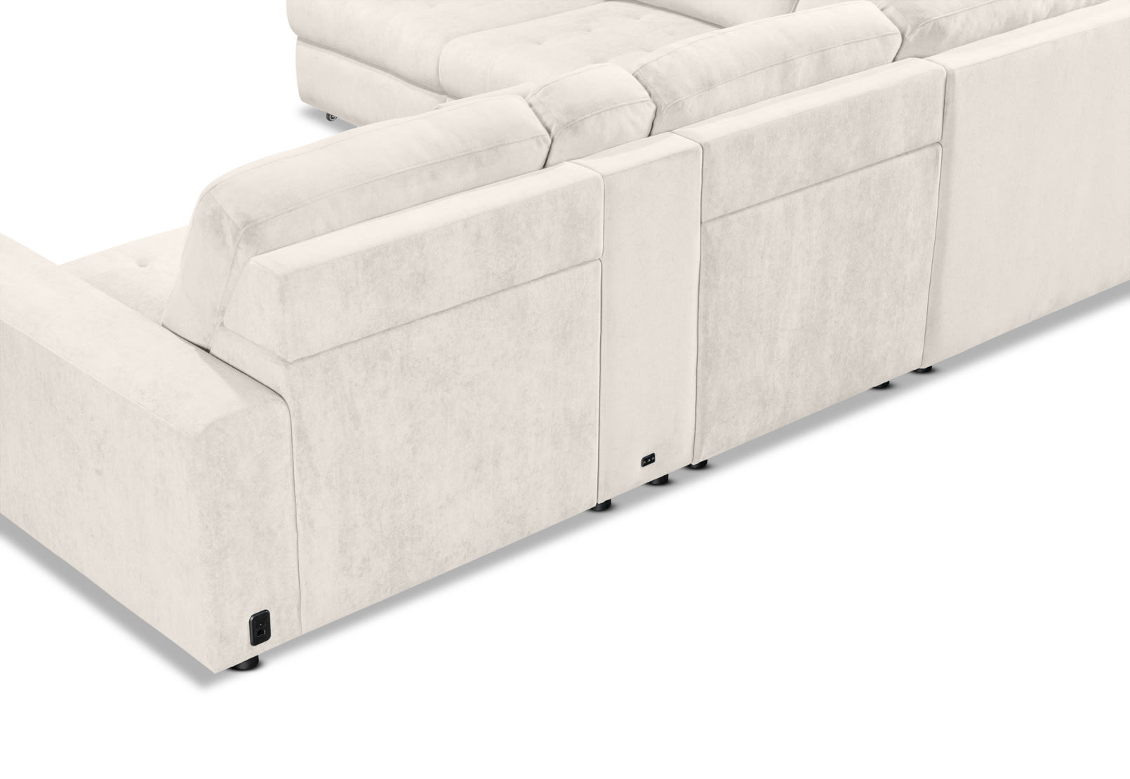 BEVERLY FABRIC 6 Seater Corner Lounge with 3 Electric Slide-out Recliners and LHF Chaise – image 9 of 13