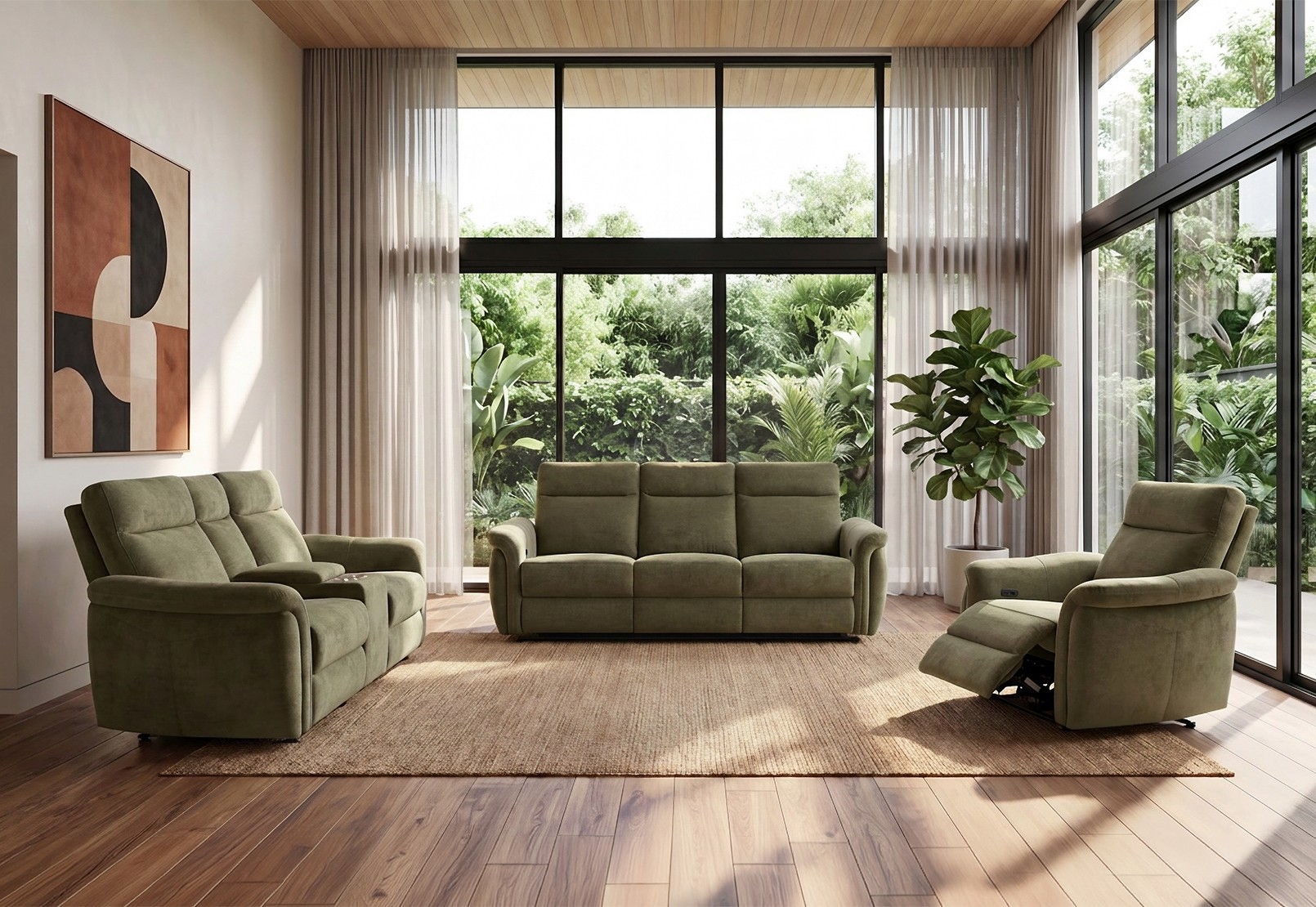 CASAMORE FABRIC 3 Seater Electric Recliners – image 13 of 13