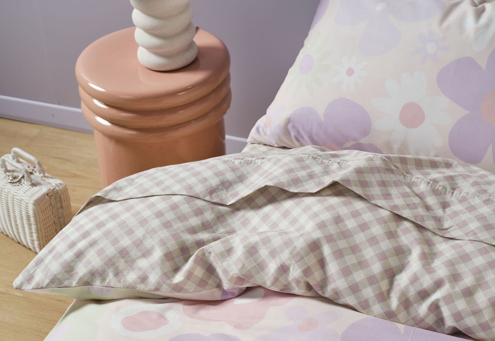LILA FLORAL Single Bed Quilt Cover Set – image 3 of 3