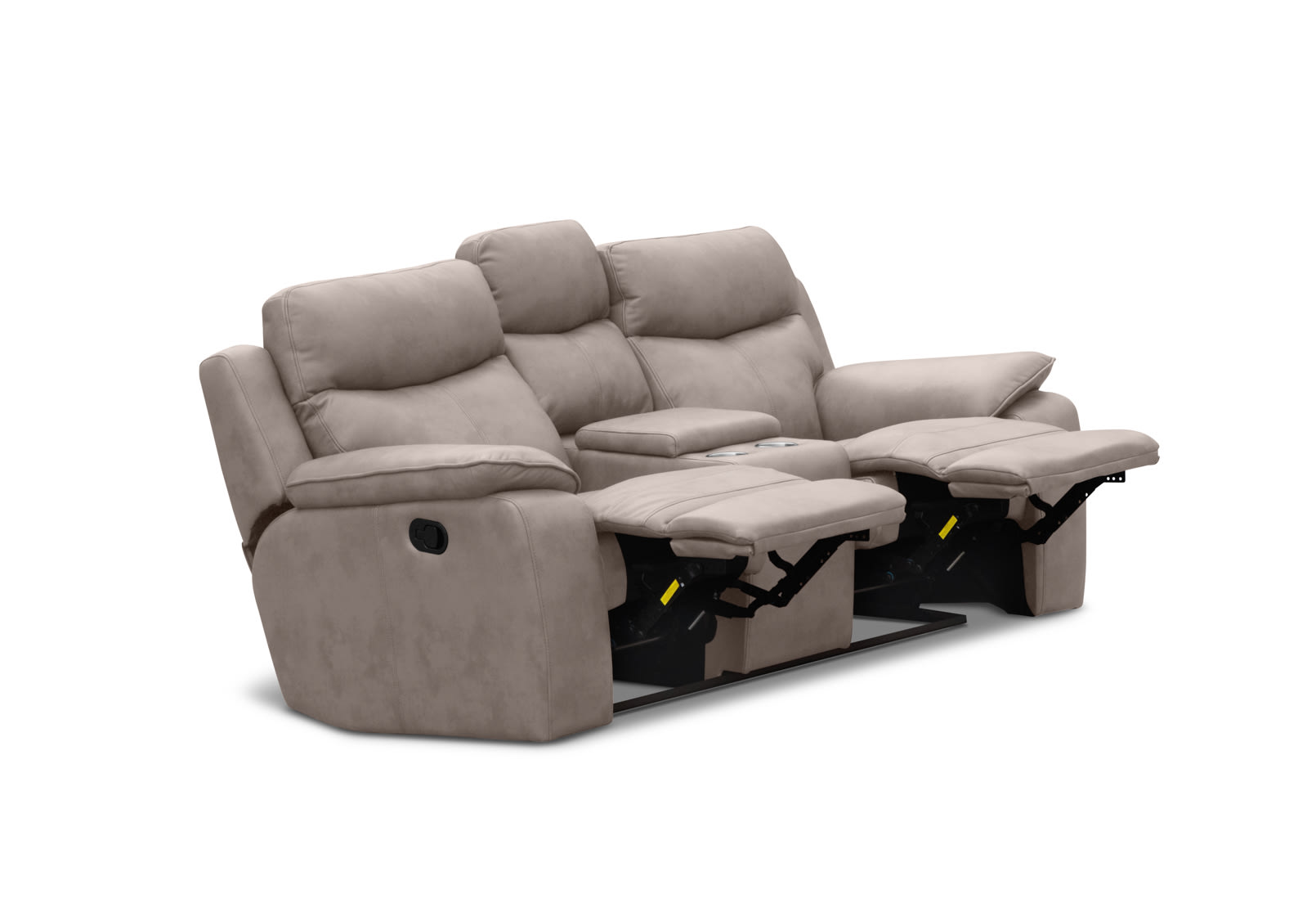 BURLINGTON FABRIC 2 Seater Manual Recliner with Console – image 4 of 12