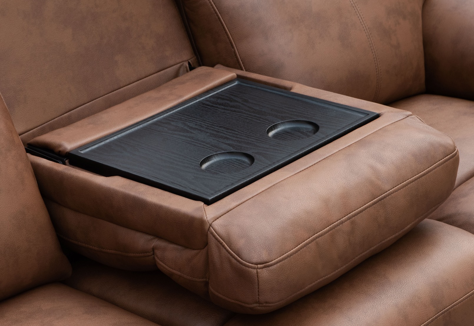 BURLINGTON FABRIC 3S Manual Recliner with Drop Down Table – image 9 of 15