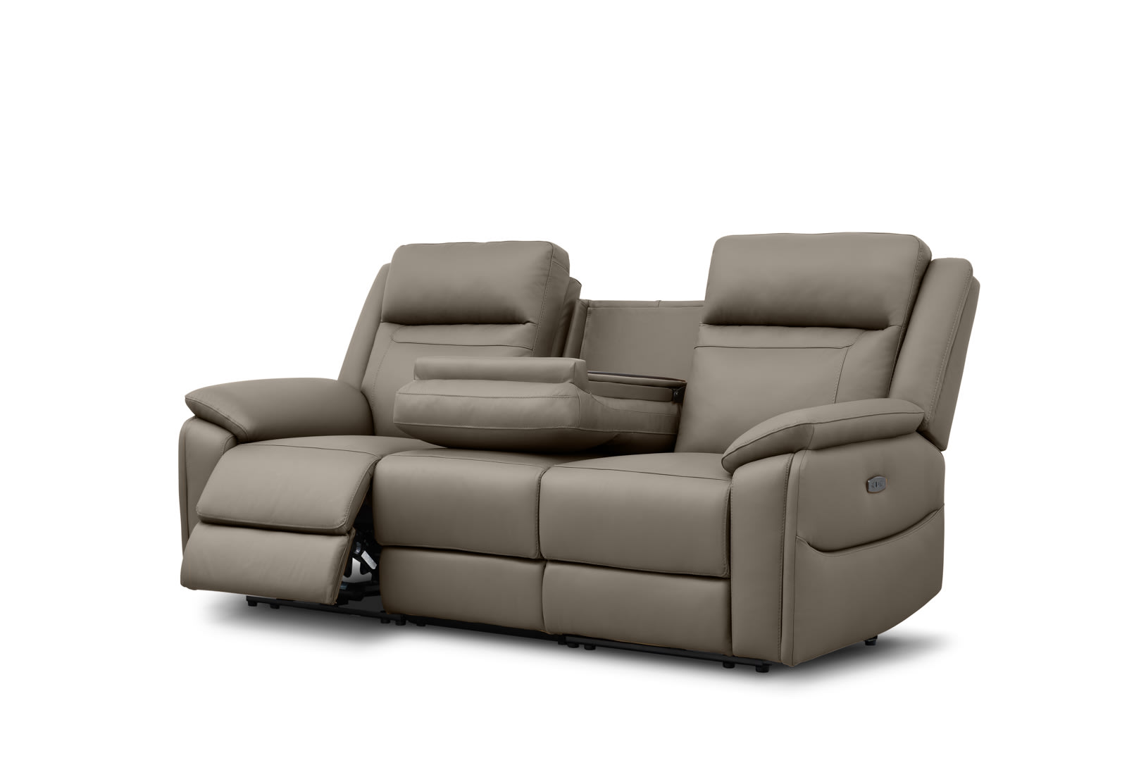 RENATO LEATHER 3S with Electric Recliners and Drop Down Table – image 7 of 15