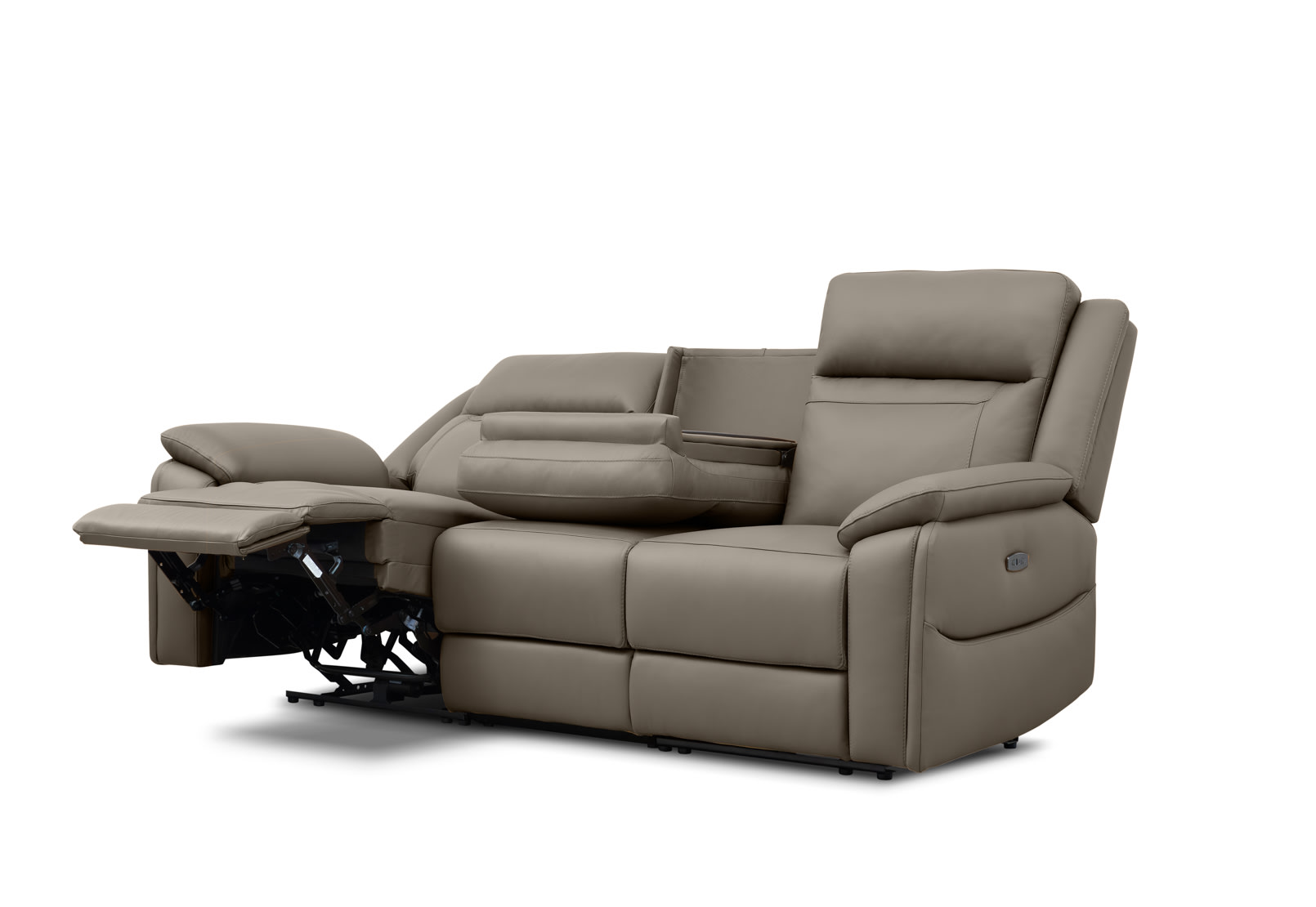 RENATO LEATHER 3S with Electric Recliners and Drop Down Table – image 9 of 15