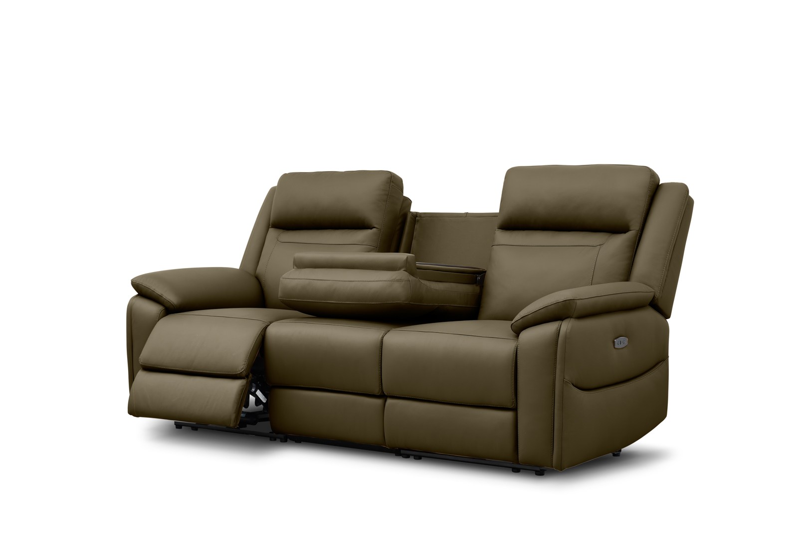 RENATO LEATHER 3S with Electric Recliners and Drop Down Table – image 7 of 15