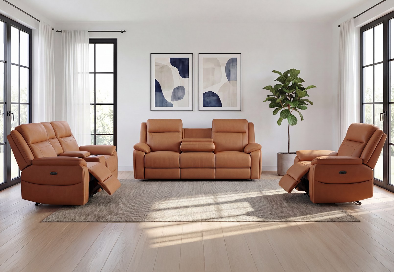 RENATO LEATHER 3S with Electric Recliners and Drop Down Table – image 17 of 17