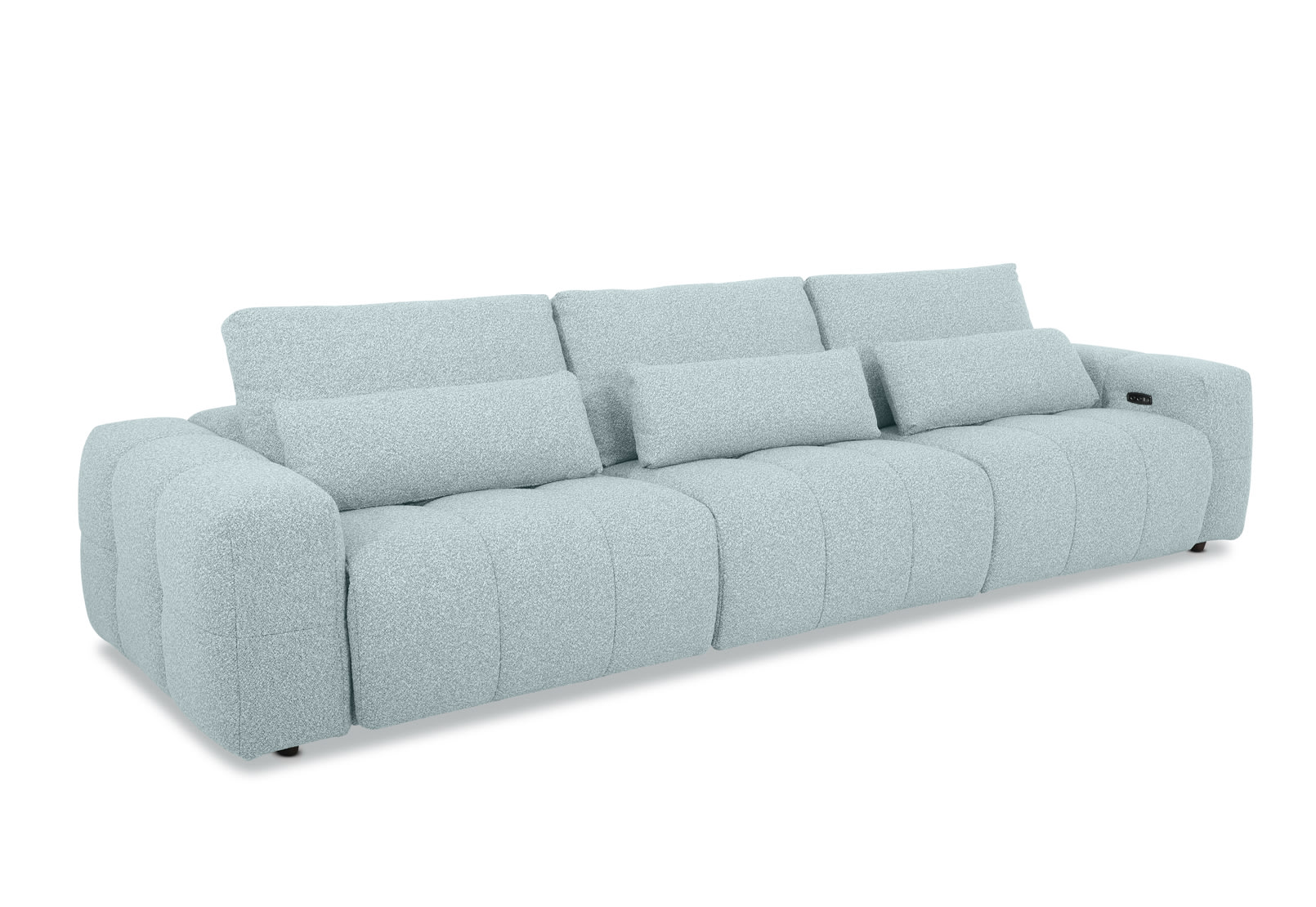 LORYN FABRIC 3.5 Seater with 2 Inbuilt Electric Recliners – image 3 of 10