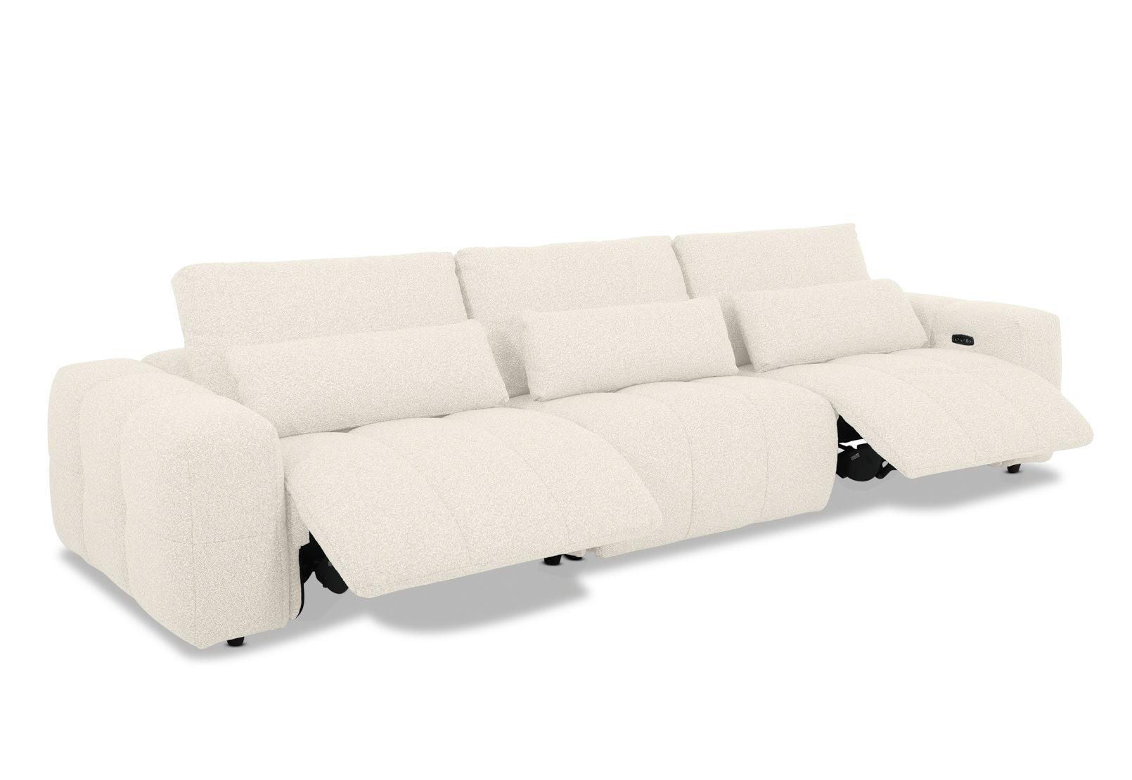 LORYN FABRIC 3.5 Seater with 3 Electric Recliners – image 7 of 19