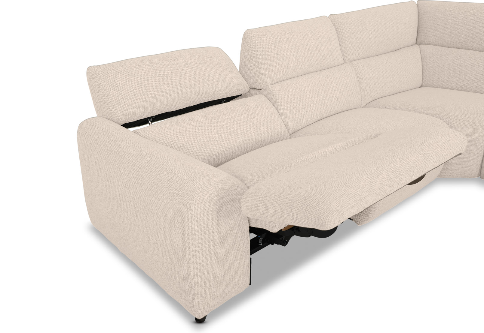 VESSALLI FABRIC 5S Corner Lounge with Electric Recliners – image 5 of 7