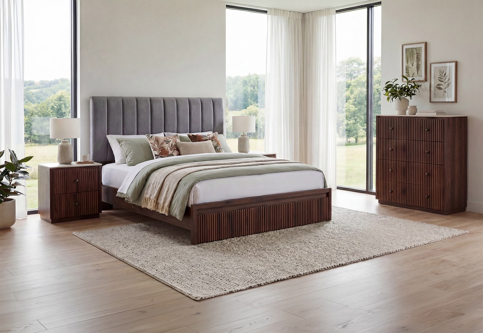 TRINELL 4 Piece Queen Tall Chest Bedroom Suite – image 1 of 1