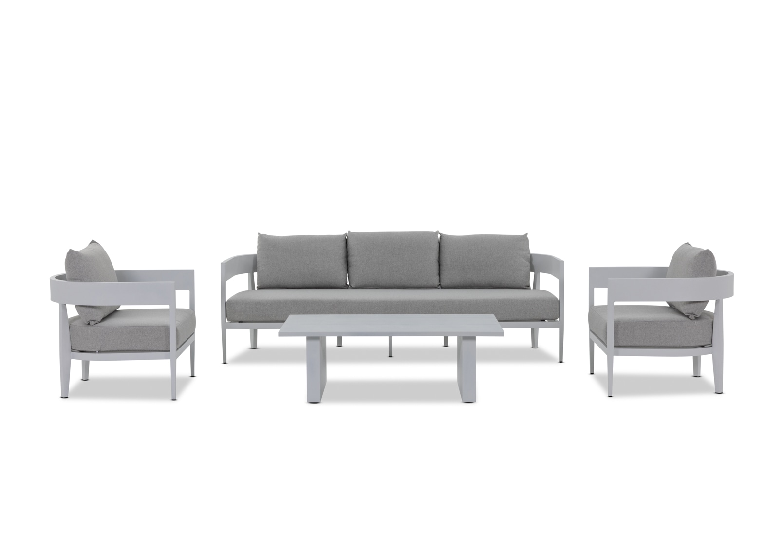 CONJOLA 4 Piece Outdoor Lounge Setting with 3 Seat Sofa – image 2 of 13