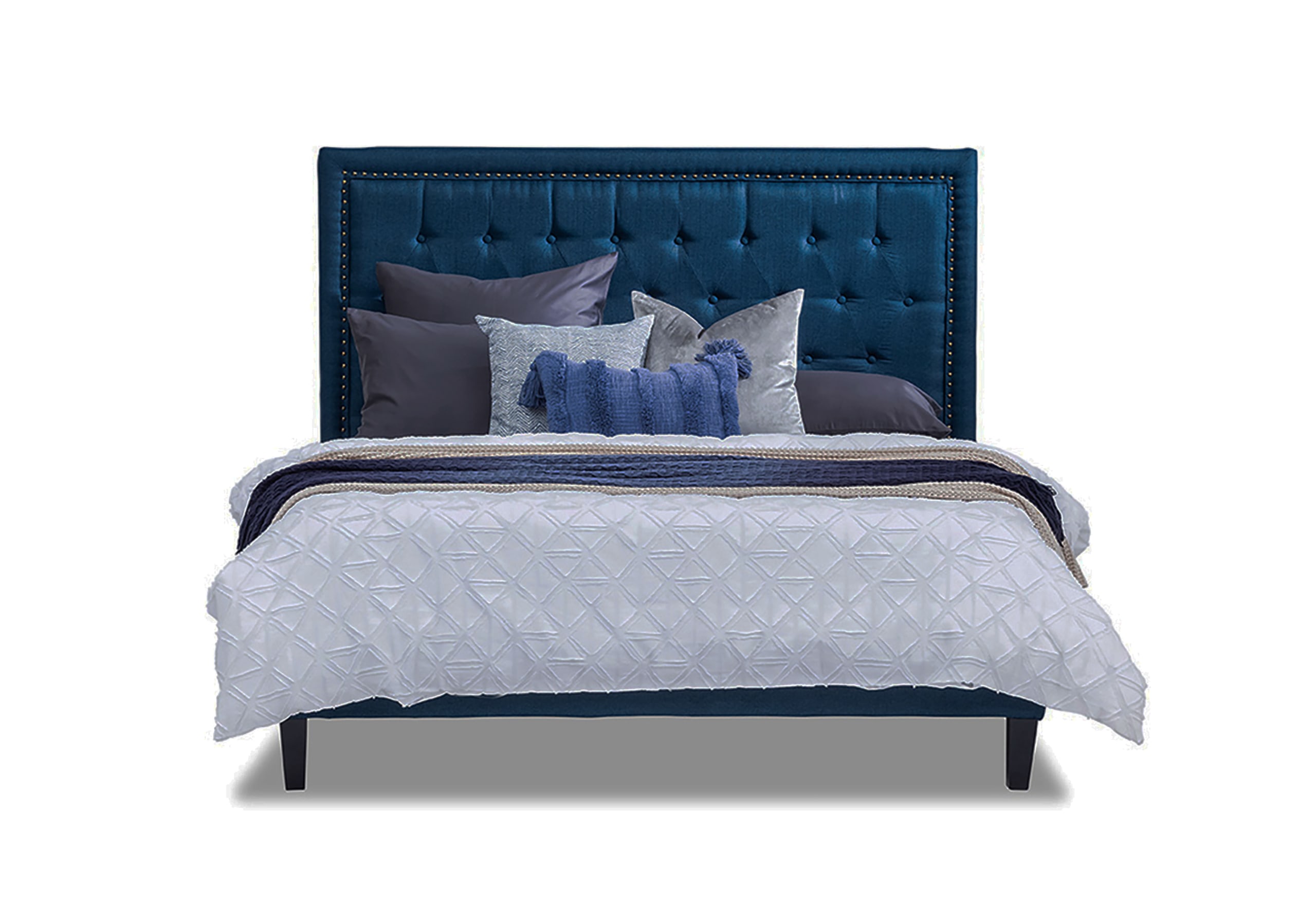 ARNOLD Navy Queen Bed – image 3 of 22