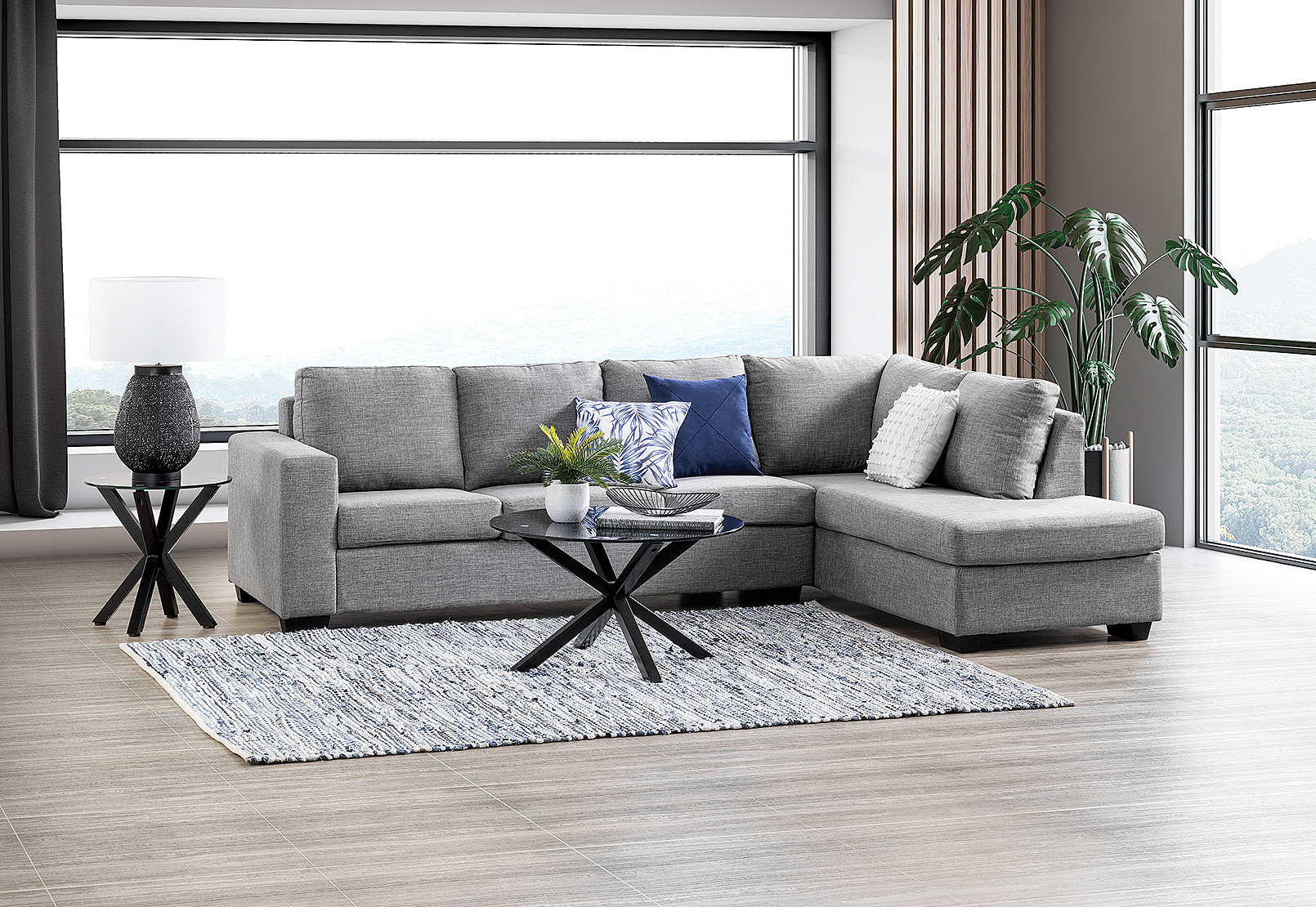 BONZA Corner Lounge Suite w/Chaise 2C – image 6 of 7