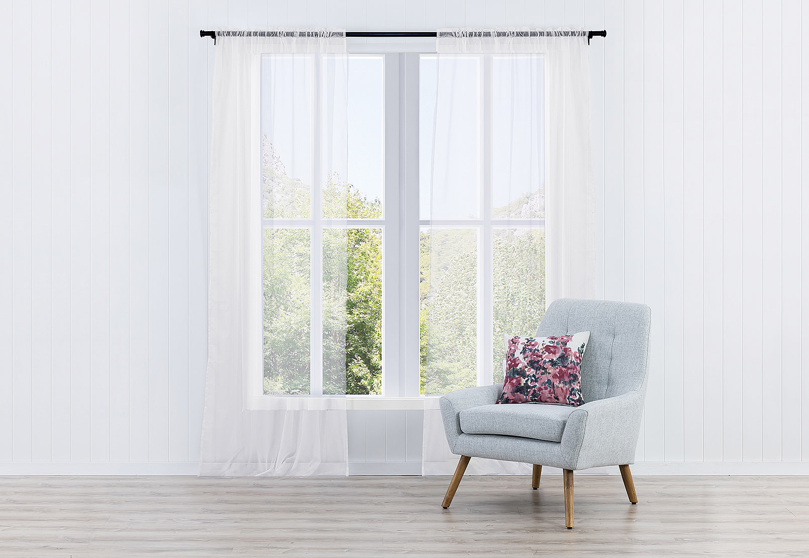 MIST Voile Rod Pocket Curtain with Hemming Tape 135 x 290cm – image 1 of 1