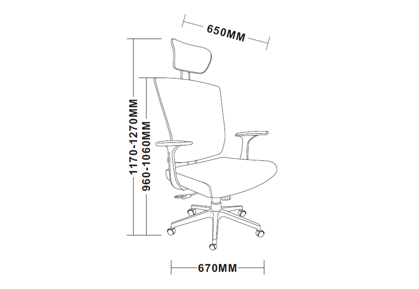 GREGORY Black Office Chair – image 7 of 7