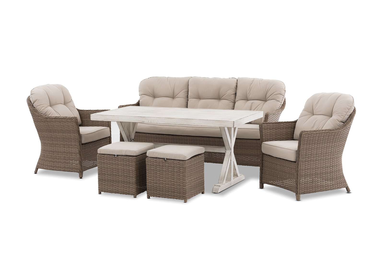 MIAMI 6 Piece Outdoor Lounge Dining Setting – image 6 of 12